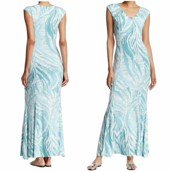 Tommy Bahama Dresses & Skirts - ❌SOLD❌TOMMY BAHAMA Ogee Stones V-Neck Cap Sleeves Maxi Dress, XS